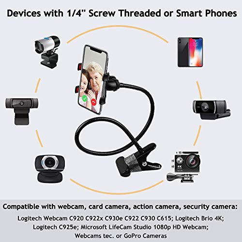Support flexible pour webcam et téléphone de 27 pouces avec pince - 6
