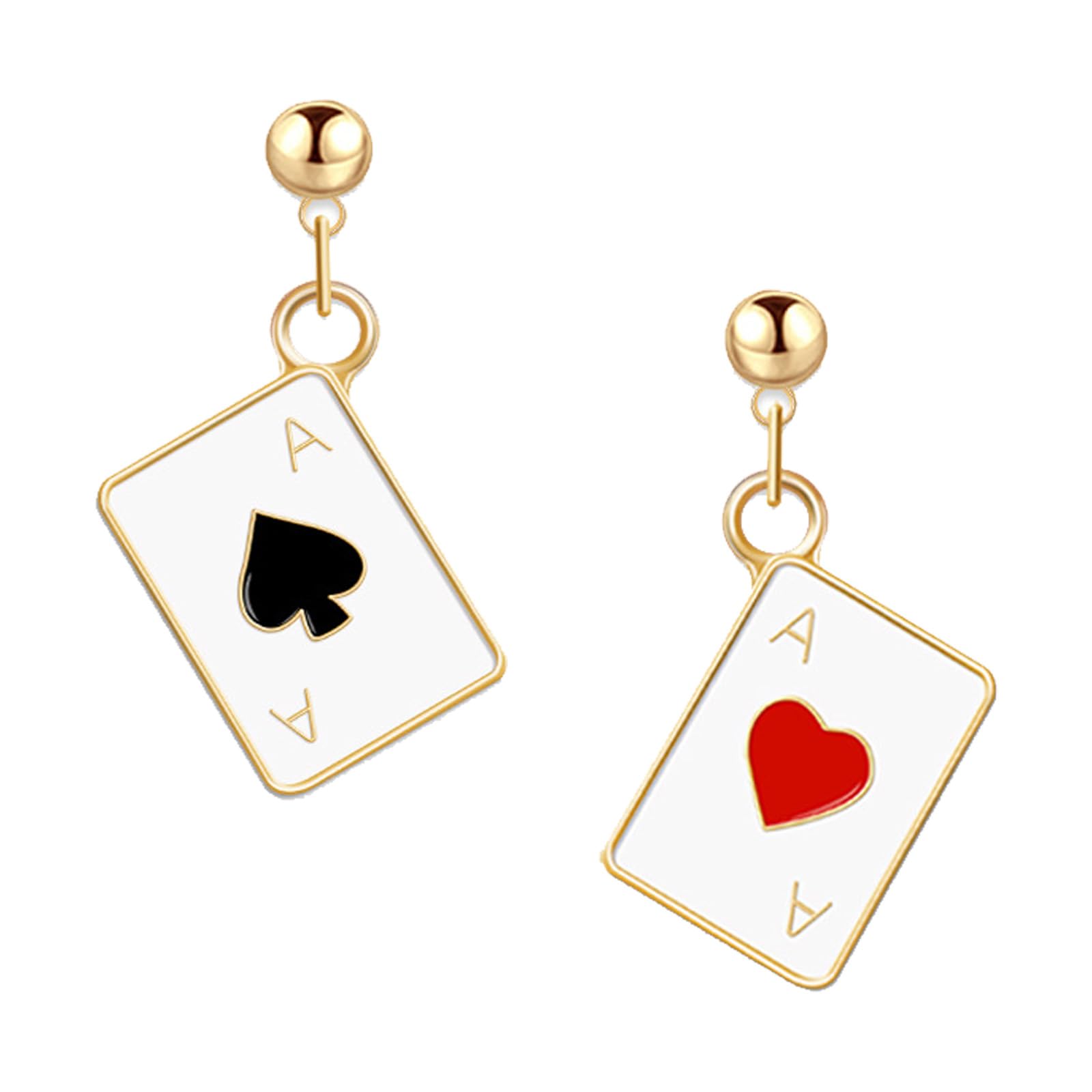 Orecchini Pendenti A Tema Carte Da Gioco Divertenti In Stile Europa E