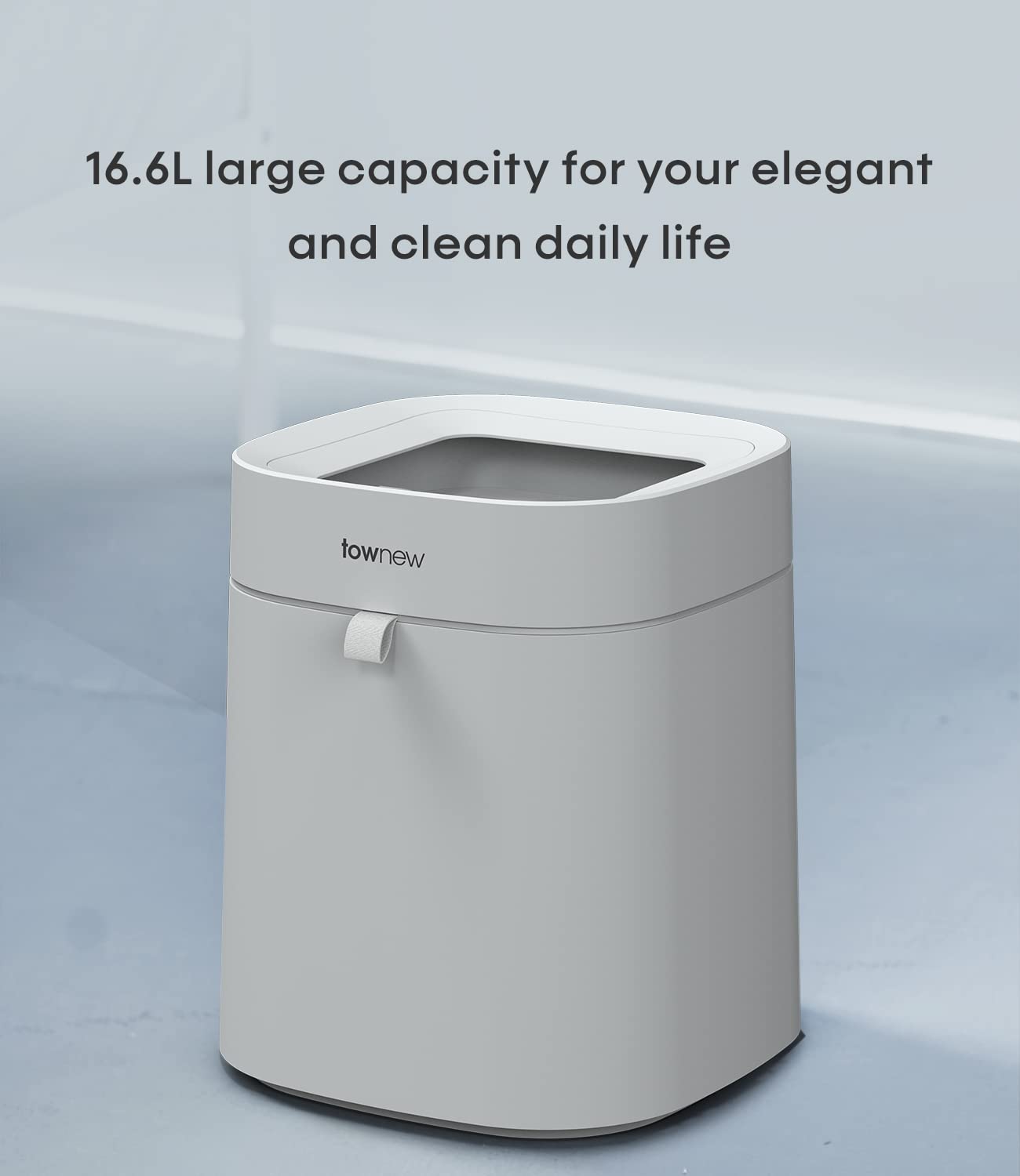 TOWNEW T Air Lite Smart Trash Can,4.4 Gallon Garbage Bin
