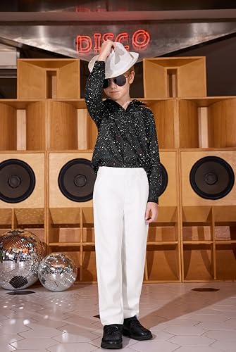 Disfraz retro disco para niños 5-14 años miniatura 5