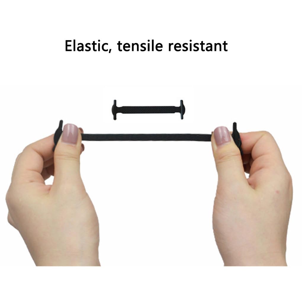 16 pezzi di lacci elastici per calzature, fibbie per fissaggio senza cravatta, Blu