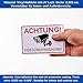 Aufkleber Set "Achtung! Videoüberwachung!", 2 Stück, 15 x 10 cm, selbstklebende Folie, Sticker zum Kleben für Innen- und Außenbereich, Video Überwachung Hinweisfolie, Kamera Video Warnhinweis Schild