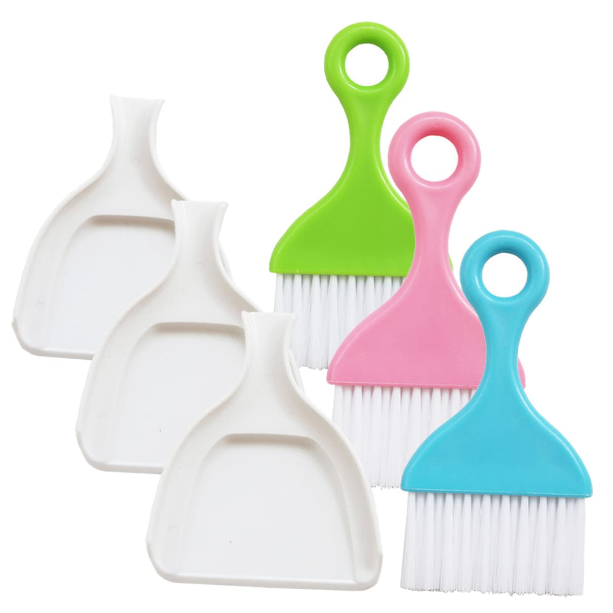 Cabilock 3 Sets Cleaning Brush Household Desktop Brush Mini Hand Broom Household Brooms Dust Collector Accessories Bed Cleaner Hand Sweeping Brush Multipurpose Floor Cleaner Dustpan Plastic