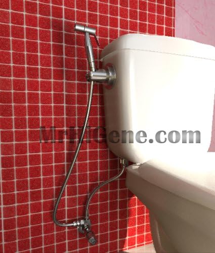 MrHiGene Handheld Toilet Shower Bidet Spray Diaper Spray (Model C103) Stainless Steel Sprayer with Water Control