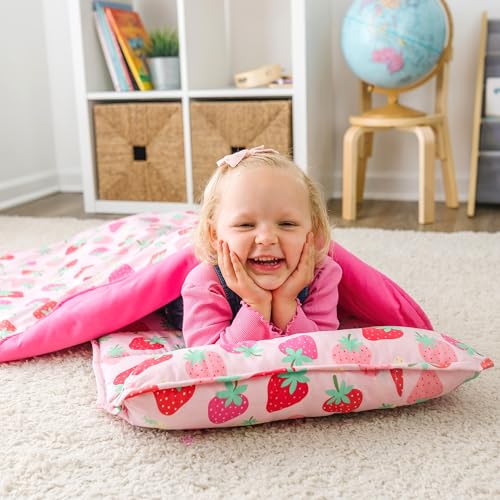 Image of Wildkin Kids Original Nap Mat - Cozy Kids Sleep Mat with Pillow, ideal for School & Travel