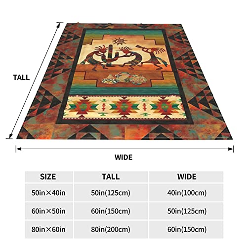 Arizona Kokopelli Retro Flute Art Full Fleece Throw Cloak Wearable Blanket Flannel Fluffy Comforter Quilt Nursery Bedroom Bedding King Size Plush Soft Cozy Air Conditioner Blanket #TOP2
