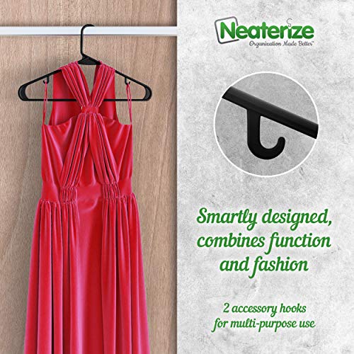 Neaterize PH20 - BLACK Clothes Hangers Plastic 20 Pack - Black Plastic Hangers - Makes The Perfect Coat Hanger And General Space Saving Clothes Hangers For Closet thumb #4