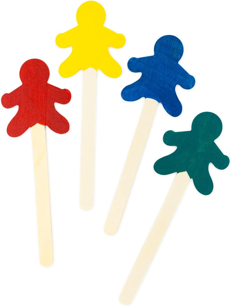 Hygloss Natural Wood Popsicle Sticks - Craft Stick - Great for Arts and Crafts - People Shape - 6.25 Inches High - 25 Pcs