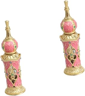 Beaupretty 2 Peças Frascos De Perfume Vintage Mini Decoração Perfume Com Cheiro Doce Para Mulheres Frasco De Perfume De Vidro Para Guarnição De Carro Para Mulheres Frascos De Perfume Árabe