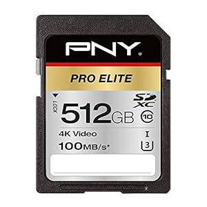 PNY Pro Elite SDXC-Karte 512 GB Class 10 UHS-I U3 100 MB/s