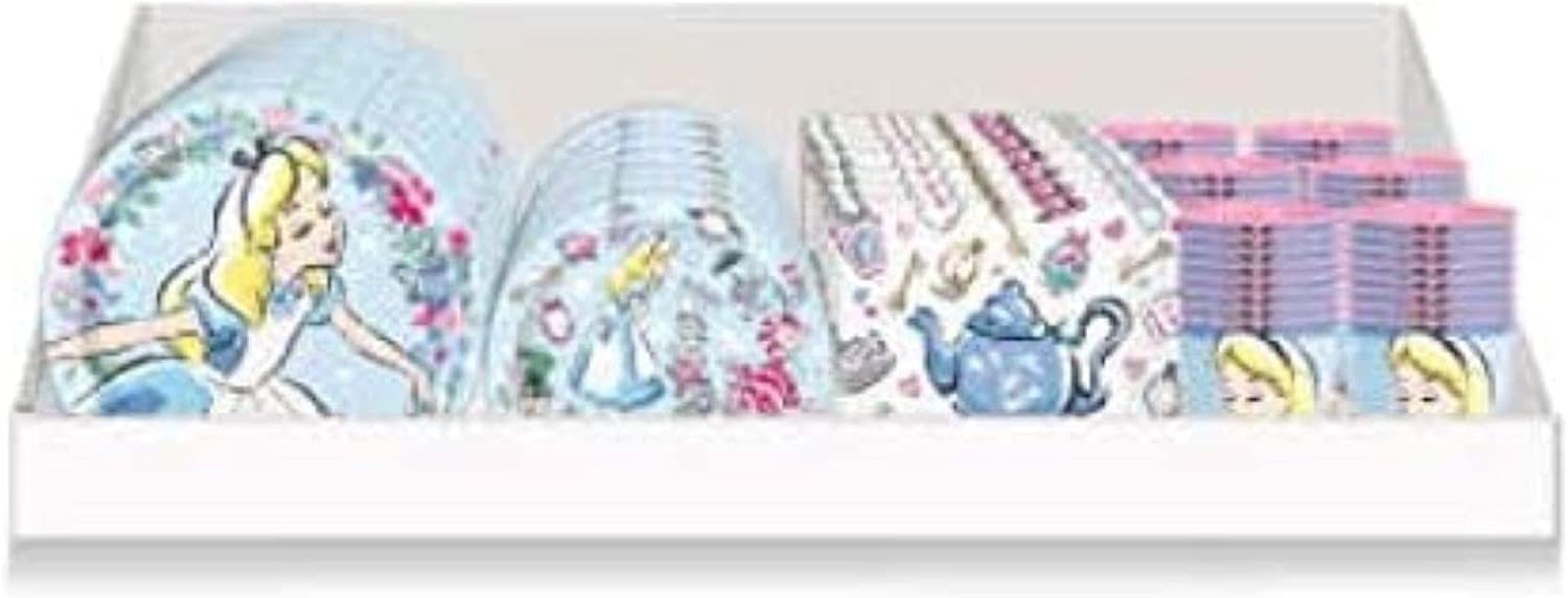 Unique Disney Alice in Wonderland C Counter Display (Pack of 120) - Assorted Tableware, Perfect for Themed Events & Parties