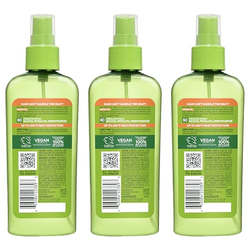 Garnier Fructis Style Flat Iron Perfector Straightening Mist for Heat Protection, Argan Oil, 6.0 Fl Oz, 3 Count (Packaging May Vary) - image 9