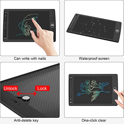 [Paquete de 2] Tableta digitalizadora LCD reutilizable de 8,5 pulgadas, tablero de notas TIQUS con stylus — Negro miniatura 4