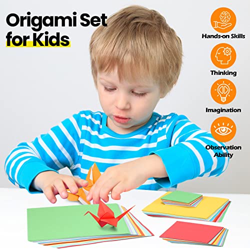 2300 Sheets Sinmoe Origami Paper Assorted Sizes Diy Paper Vivid Colored Paper Colorful Double Sided Square Paper For Kids Adults Beginners Fold Paper Flower School Craft, 10 Colors 4 Sizes #TOP6
