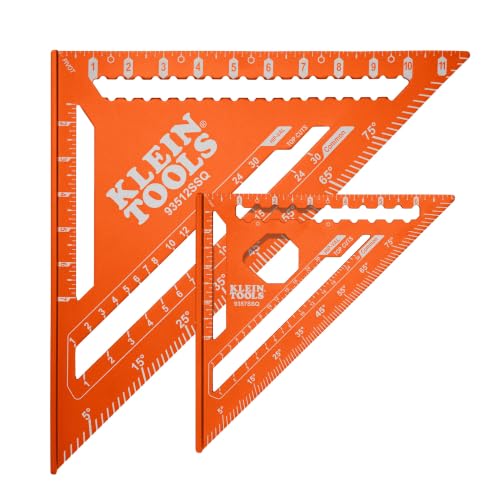 Klein Tools 80211 Rafter Square Set, 2-Piece, 7 and 12-Inch, Raft...