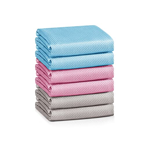Nano Streak Free Magic Microfiber Cleaning Cloths Easy Clean Nanoscale,Fish Scale Window Mirror...