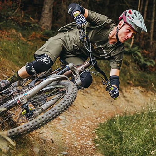 O'NEAL | Knieprotektor | BMX Mountainbike Downhill | IPX®- Aufprallschutz aus Polyurethan, Leichte Konstruktion, Abriebfestes Material | Dirt Knee Guard V.23 | Erwachsene | Schwarz | Größe M