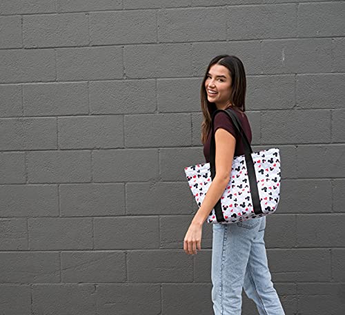 Disney Tote Mickey & Minnie Mouse Icon Print Zipper Travel Bag4