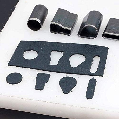 52Pcs Shape Style One Hole Hollow Punch Cutter Set for DIY Leather Craft , Black