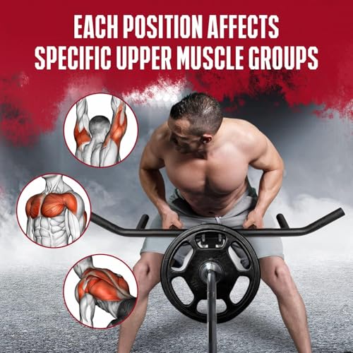 Image of Yes4All Exercise Machine Adjustable T Bar Row Attachment, D Row Handle /Landmine Handle Attachment with Textured Rubber Handles