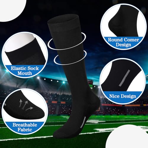 Haysandy 24 Pairs Soccer Socks Youth Football Softball Baseball Team Sock Bulk Unisex High Long Tube Sport Sock2