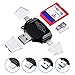 Produktbild Tvird Kartenleser,Micro SD & TF Speicherkartenleser 4 in 1 Kartenlesegerät L.ightning/USB-Typ-C/USB/Micro-USB,Adapter Micro SD Karte OTG Funktion Card Reader Adapter für iOS/Android/PC