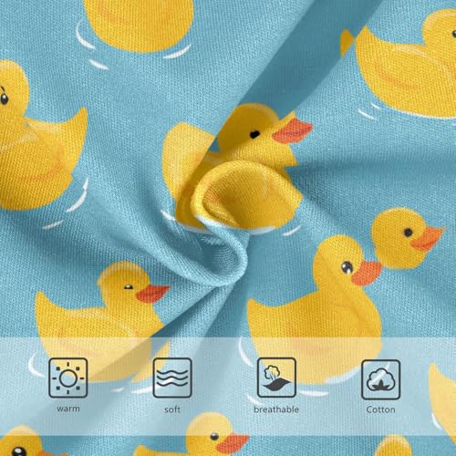 Wusikd Yellow Ducks Girls' Underwear Cotton Blue Girls Briefs Soft Toddler Underwear 2T3