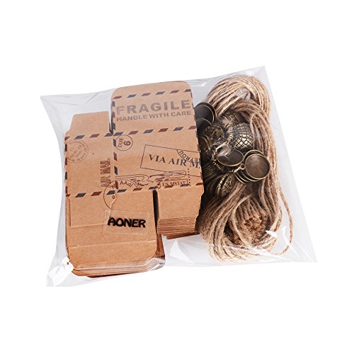 AONER Confezione regalo in carta kraft con filo di...