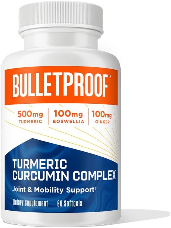 Bulletproof Turmeric Curcumin Complex Inflammation Response Softgels, 60 Count, Keto Supplement for Joint and Inflammation Support, Antioxidant Support