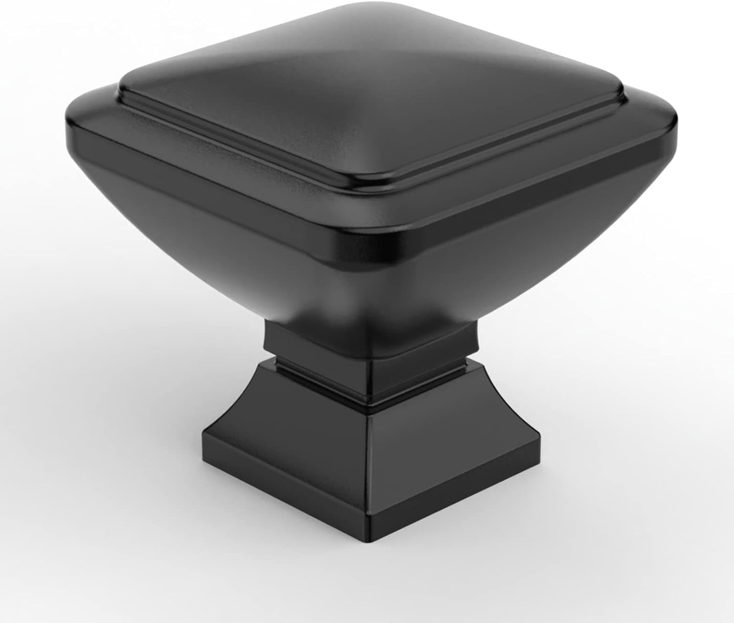 9BUILD 10 Pack 1.2 Inch Matte Black Knobs Black Drawer Knobs