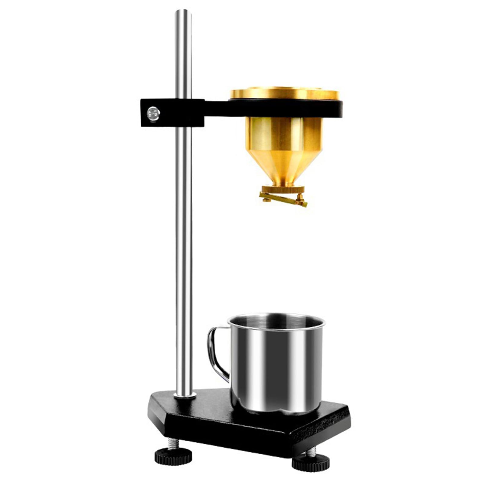 Laikoutd Desktop Precisions Practical Four Cup Viscometer Features Brasses Funnel For Accurate Viscosity Testing In Laboratories Viscosity Cup