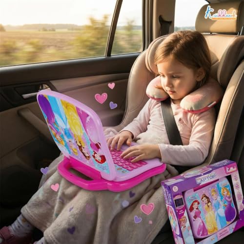 Image of Educational Toy Laptop for Kids - LTS Princess Theme Learning Computer with Alphabet, Numbers, Music & Phonics - Fun Interactive Pre-School Educational Birthday Gift for Girls Ages 3+(Pink)