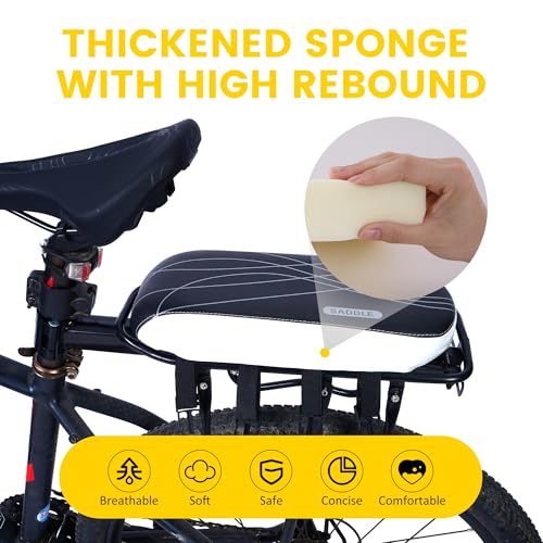 Showbean Bicycle Manned Cushion Bike Rear Seat Child Bike Seat Bike Back Shelf Seat Cushion Bike Rear Cushion Bike Rear Saddle Mountain Bike Carrier Children Back Seat thumb #1