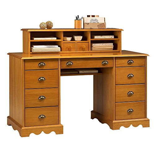 ACTUAL DIFFUSION 38504 Windsor Grand Bureau avec Rehausse Bois Miel 58,3 x 137,5 x 99 cm