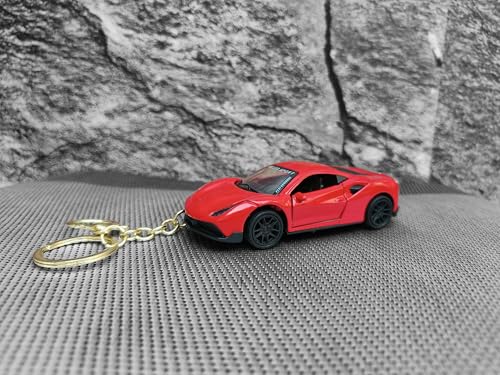 Image of Antique Pull Back Sports Car | Full Metal | Luxury Sports Metal Keychain For Car Dashboard | For Gifting | For Children (Red) (Pack Of 1)