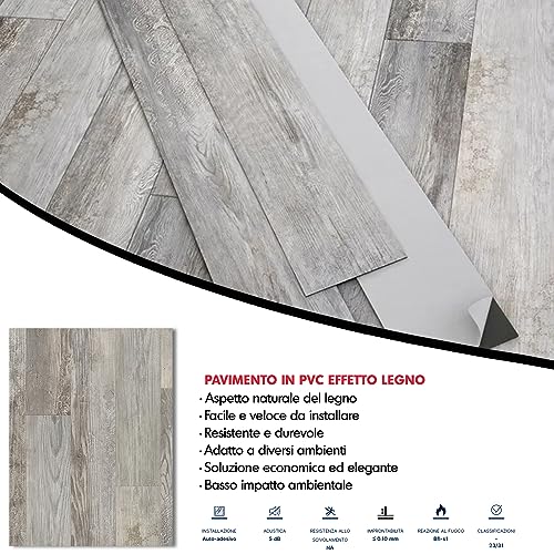 Pavimento Pvc Adesivo Effetto Legno - Listoni