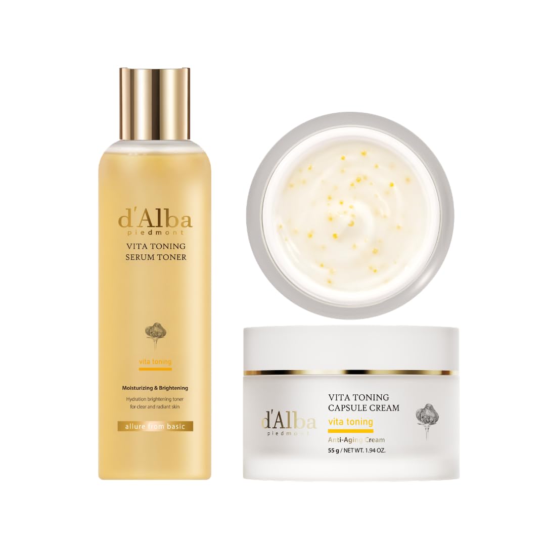 d'Alba Piedmont Vita Toner à la Truffe Blanche + Vita Toning Capsule Cream