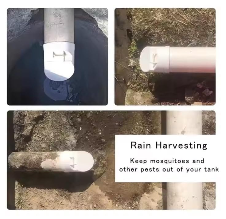 Image of ESEKSAFAR PVC Drain Backflow Valve, Anti Rats Cockroaches, Snakes Backflow Strainer [Drain Cap /Drain Cover /Hose Non Return Water Valve for PVC pipe (160mm (6 inch))