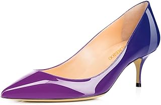 Purple low heel pumps Clearance