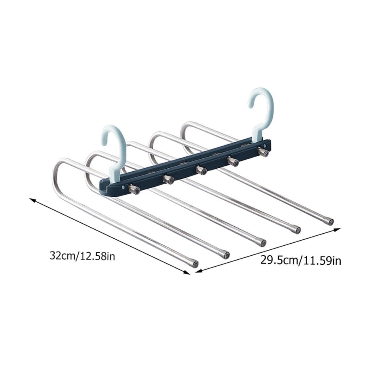 MUSISALY Space-Saving Multi-Layer Pants Hanger Scarf Storage Stainless Steel Easy Access Wardrobe