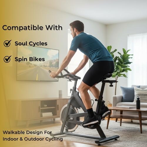Image of Tommaso Men's Indoor Cycling Shoes - SPD Compatible - Pre-Installed Cleats - Road, Gravel & Spin Bike Shoes - Walkable Design
