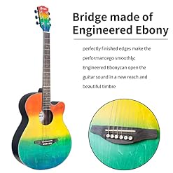 Soldin Kit de guitare acoustique pour débutant de 101,6 cm avec sac de transport, support de guitare, accordeur, sangle… - Les Beatles, Paul McCartney, John Lennon, RIngo Starr, George Harrison Soldin Kit de guitare acoustique pour débutant de 101,6 cm avec sac de transport, support de guitare, accordeur, sangle… – Image 4