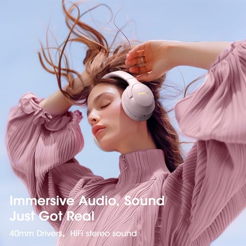 Image of YUMONDEAR Wireless Headphones Over Ear, 80H Playtime, HiFi Stereo, 3EQ Mode | Soft Memory Foam Earpads, Foldable Bluetooth Headphones, Bluetooth 5.4, ENC Mic, Multipoint Pairing for Home, Office & Travel