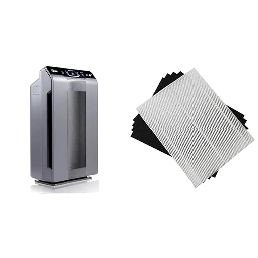 Winix 5300-2 Air Purifier with True HEPA, PlasmaWave and Odor Reducing Carbon Filter & Winix 115115 True HEPA Plus 4 Replacement Filter