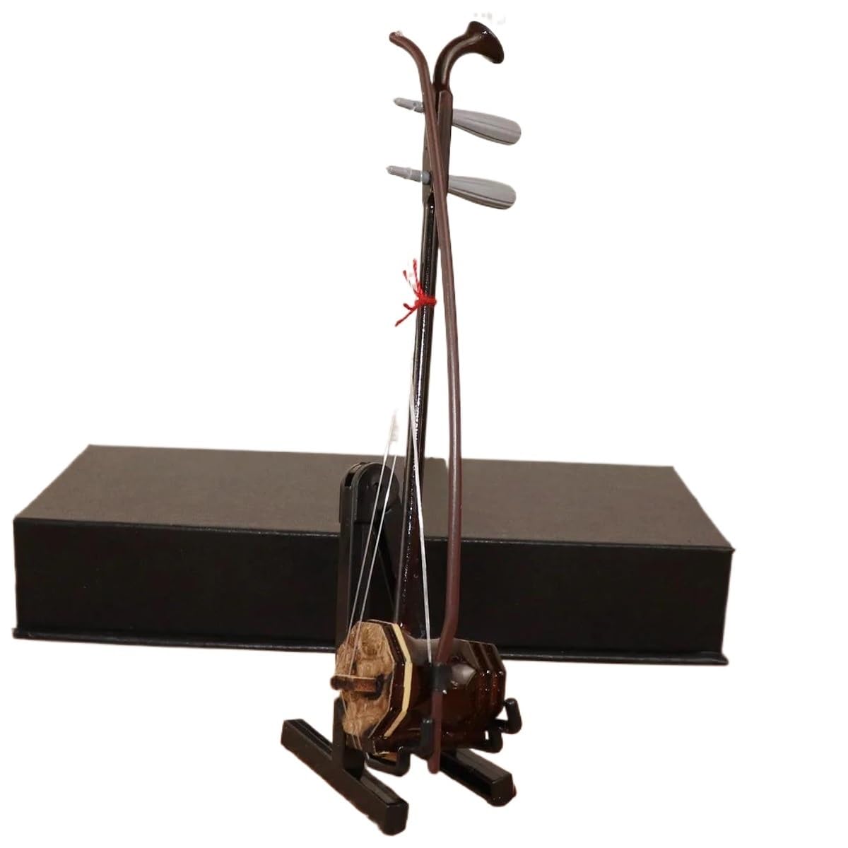 Ozdoba Na Instrument Miniaturowy Model Erhu Banhu Sanxian Ze Stojakiem I Etui Mini Chińskie Tradycyjne Ozdoby Na Instrumenty Muzyczne(San 10cm)