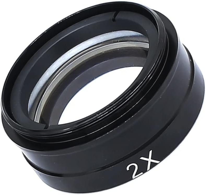 Microscopes Equipment 2X Industry Microscope Camera Objective Lens Adapter for 360X Zoom Digital Microscope Camera C-Mount Lens Barlow Auxiliary Lens