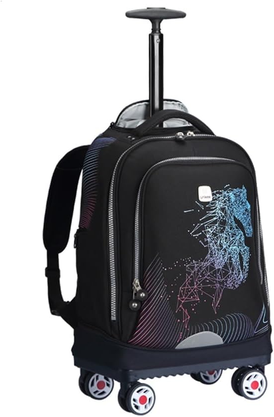 UNIKER Rolling Backpack with Wheels for Travel, Roller Backpack for Women, Wh...