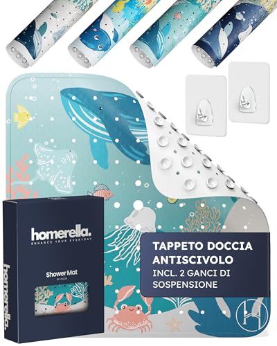 Homerella Tappetino Doccia Antiscivolo 53x53 cm - Inserto...