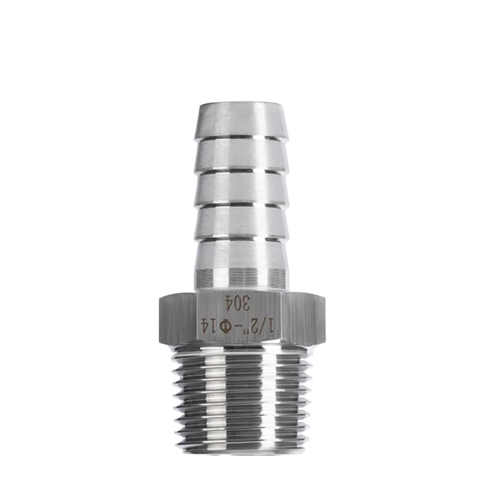 Connecteurs mâles à tuyaux en acier inox 304 avec filetage conique BSPT de 3/4