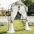SCENDOR 48.8" W x 83.8" H Garden Arch, Black Sturdy Metal Iron Arbor, Courtyard Cast Trellis for Various Climbing Plant, Outdoor European-Style Archway Wedding Ceremony Party